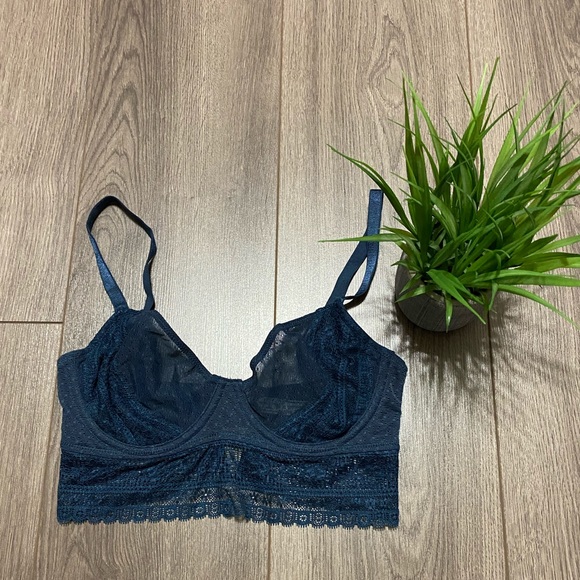 Free People Other - Free People NWOT blue lace underwire bra.